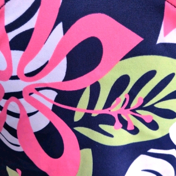 Jantzen Navy Tropical Tankini Top EUC - Picture 7 of 8